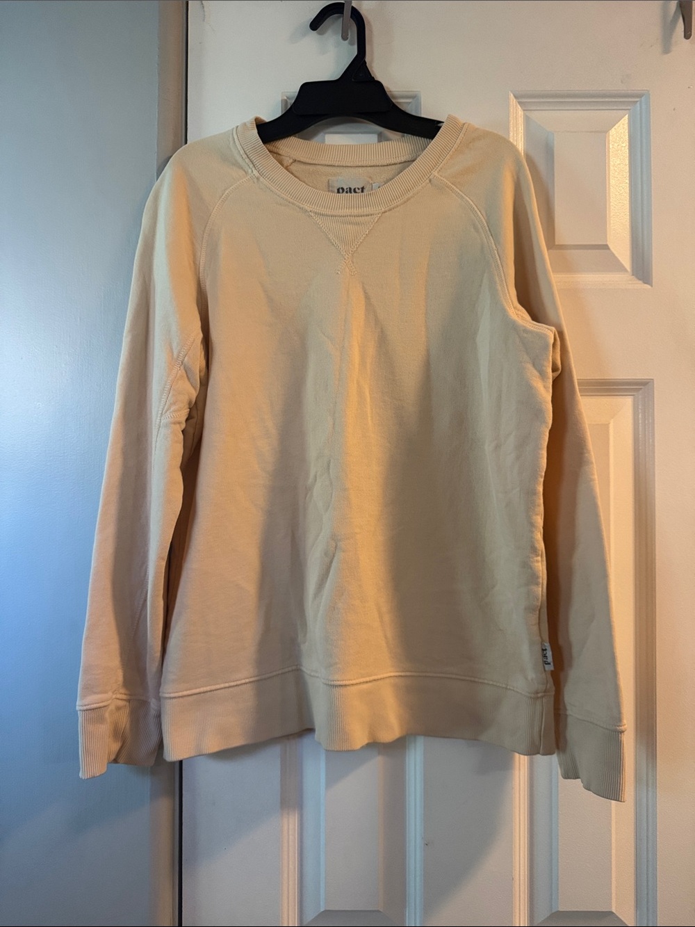 Pact Women's Crewneck Sweatshirt - Beige Cream Yellow